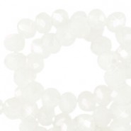 Top Facet kralen 8x6mm Crystal-pearl shine coating